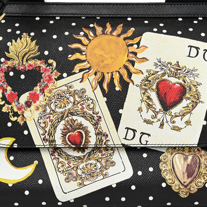 Dolce & Gabbana Dauphine Medium Miss Sicily St. Dauphine Stampata Satchel Black 7 of 11