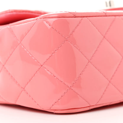 Chanel Patent Calfskin Quilted Mini Rectangular Flap Pink 9 of 11