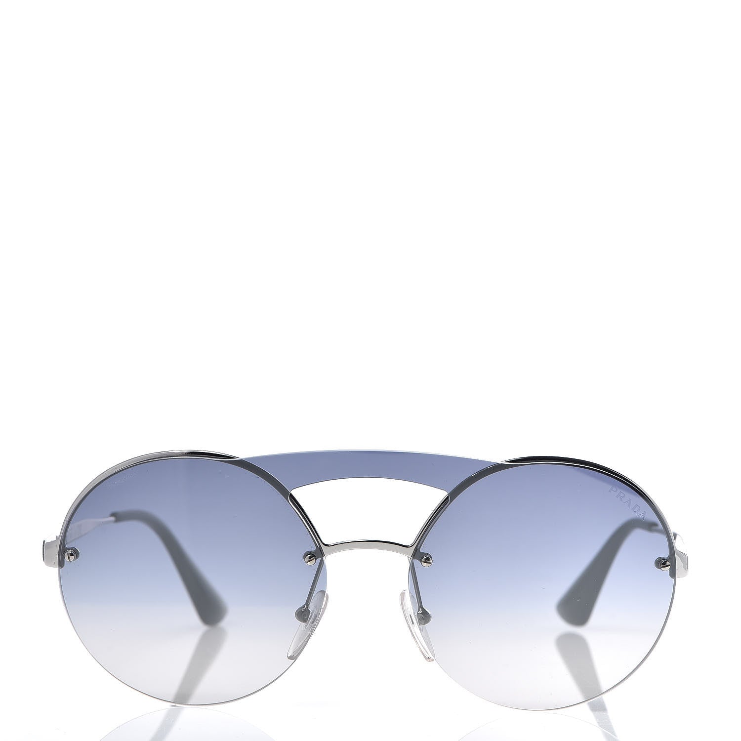 Prada Round Gradient Sunglasses SPR 65T Blue 2 of 8