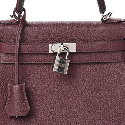 Hermes Togo Kelly Retourne 25 Bordeaux 36 of 37