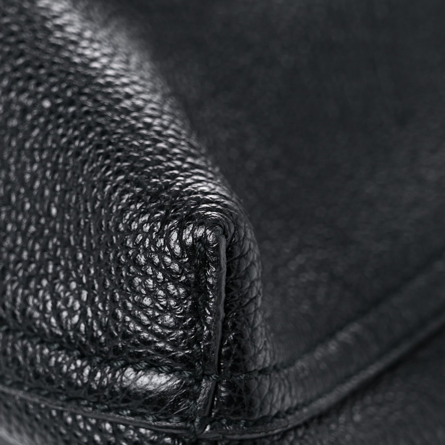 Calfskin Mens Logo Vertical Shopping Tote Black