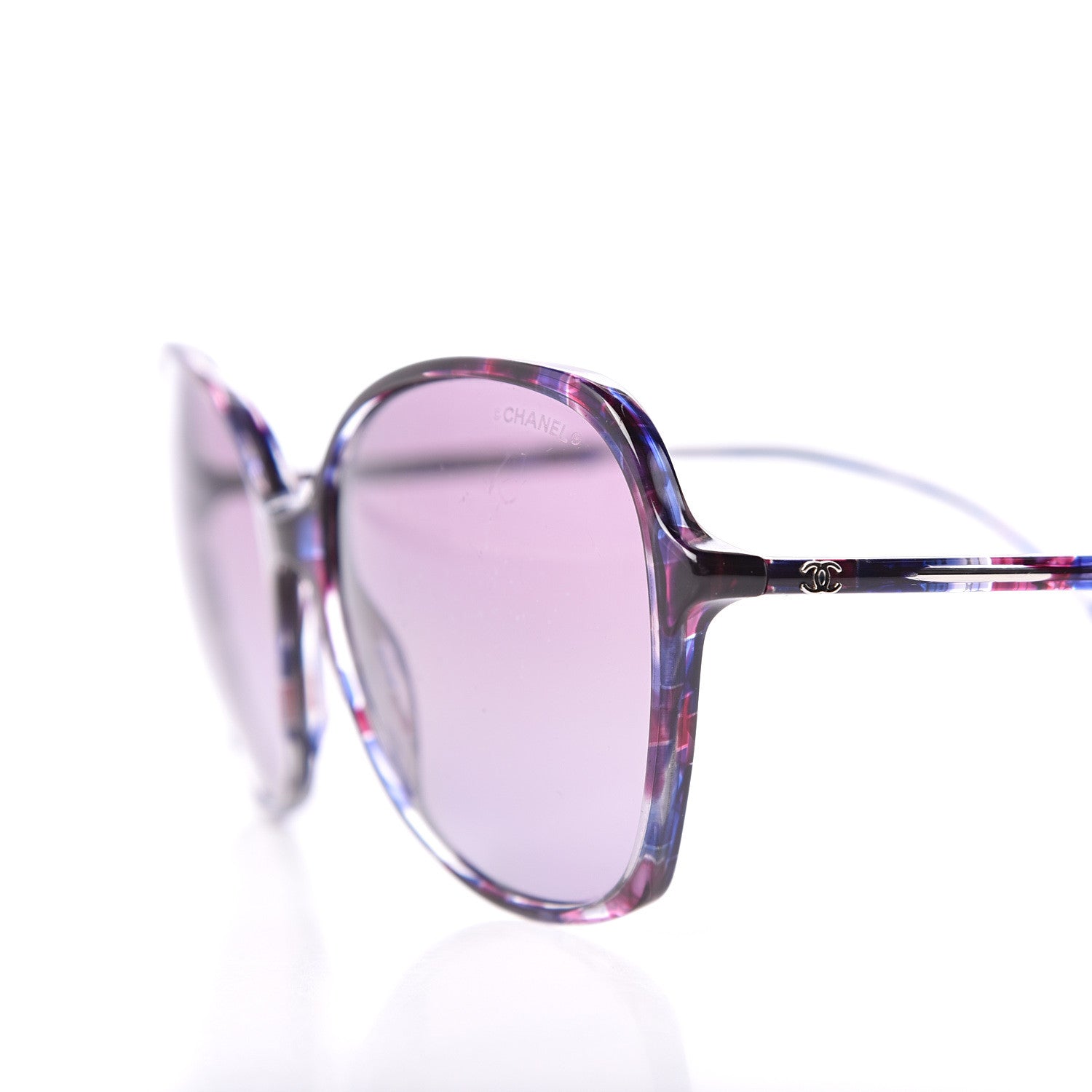 Chanel Acrylic CC Sunglasses 5344 Purple Multicolor 7 of 7