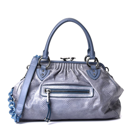 Marc Jacobs Calfskin Snake Print Stam Blue 2 of 22