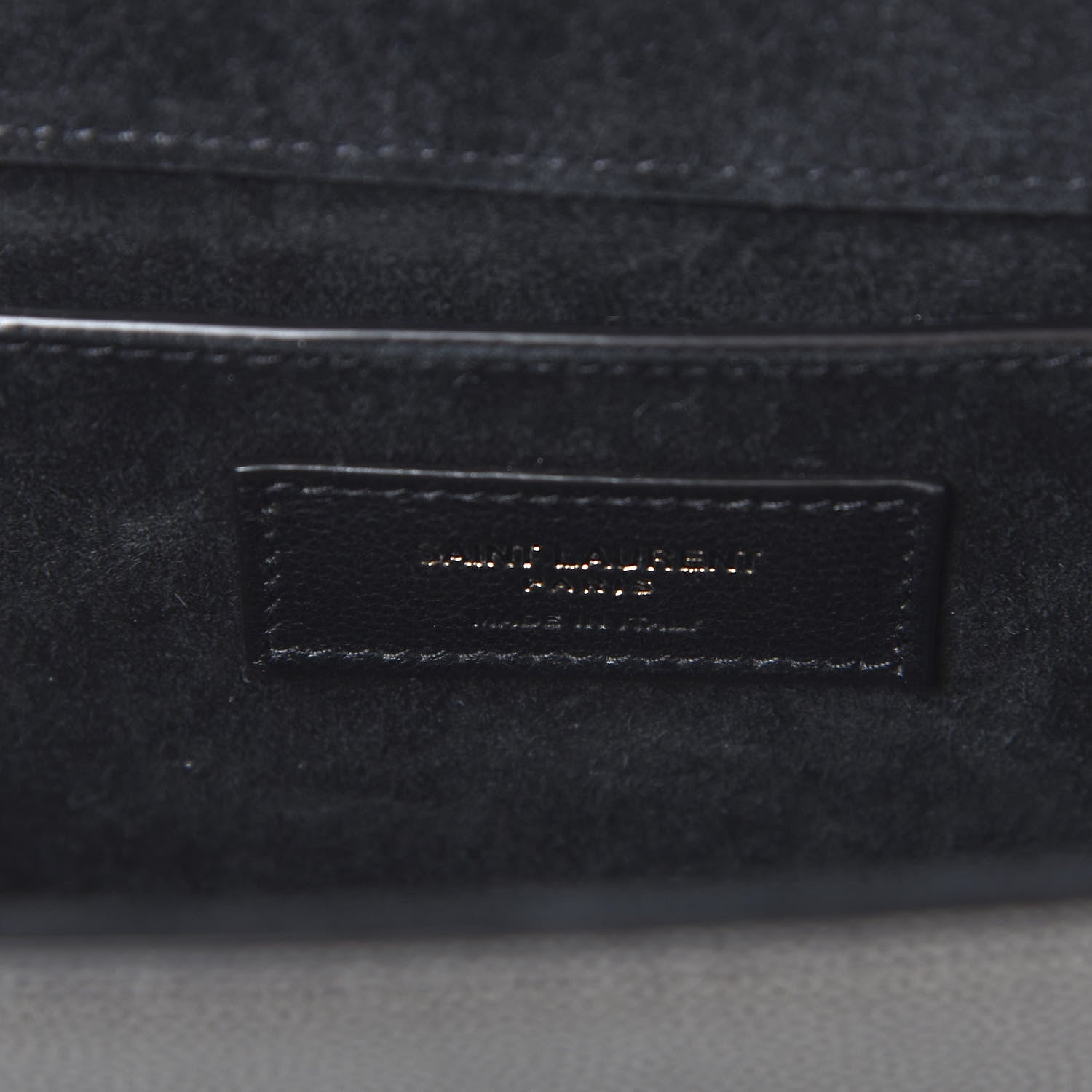 Saint Laurent Metallic Grain De Poudre Medium Classic Monogram Kate Satchel Dark Lead 8 of 9