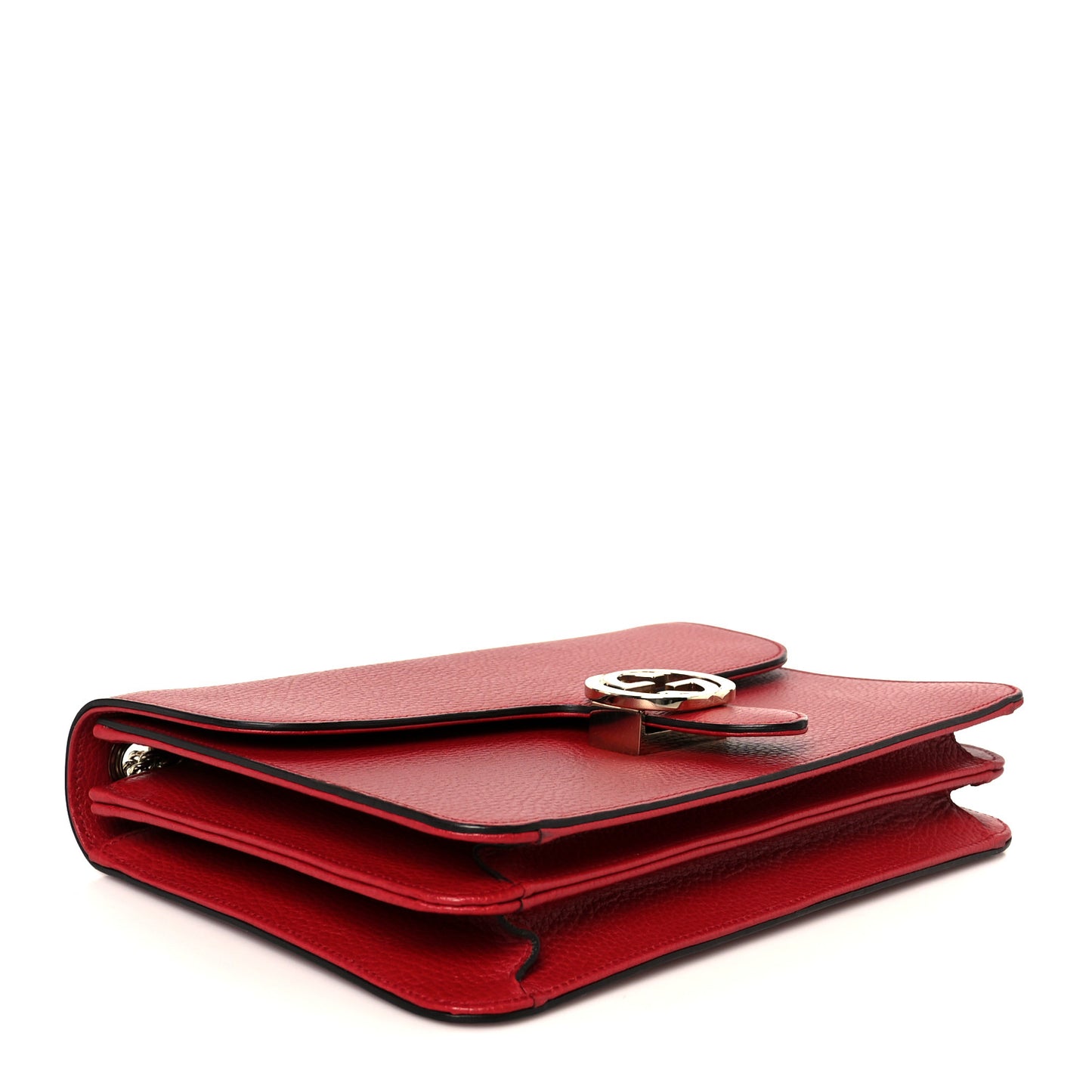 Dollar Calfskin Interlocking G Shoulder Bag Red