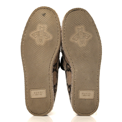 Gucci Covered Wool GG Monogram Womens Fria Horsebit Loafers 36 Beige Ebony Black Butterscotch 5 of 8