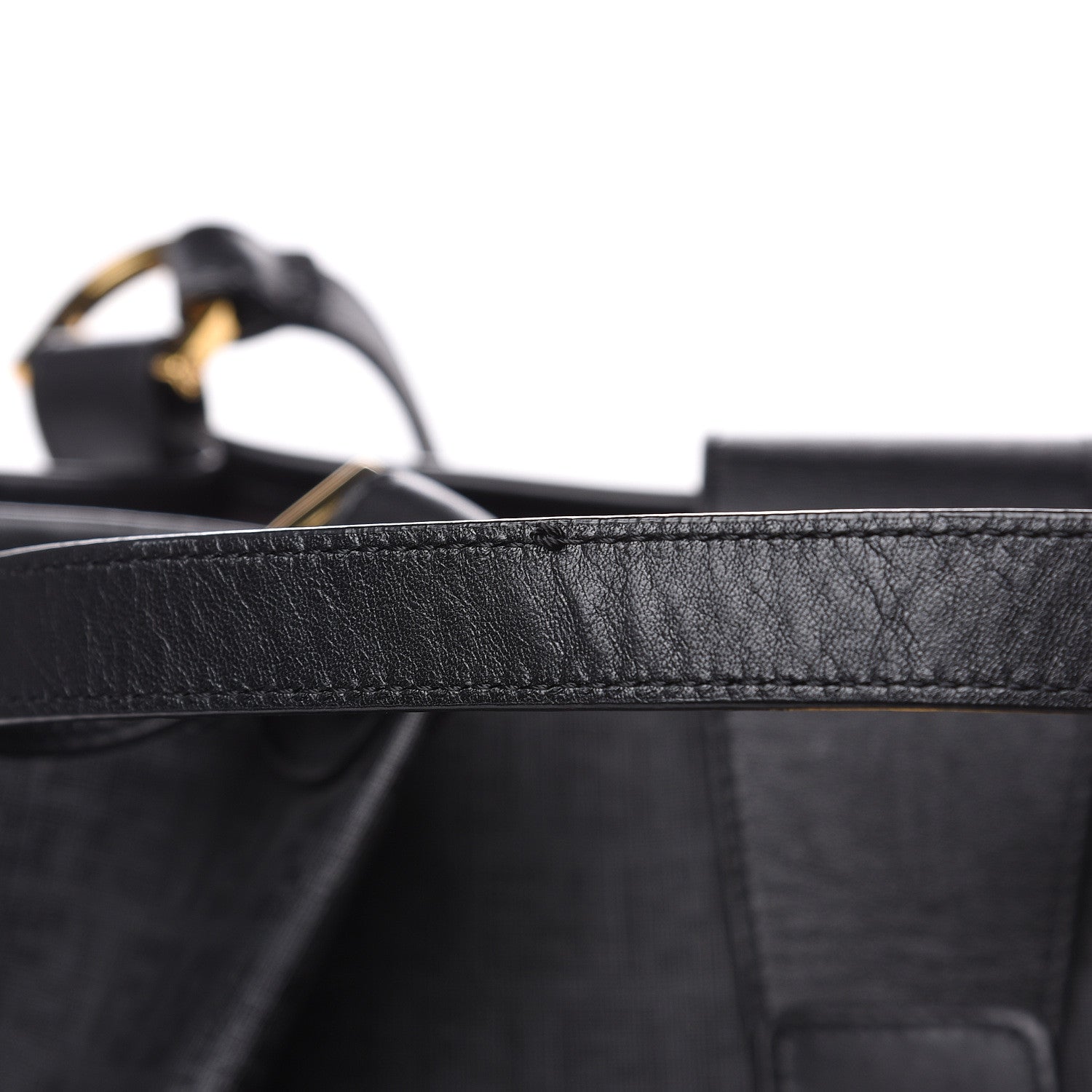 Fendi Zucchino Spalmati Vitello Medium Chiusura Tote Black 11 of 12