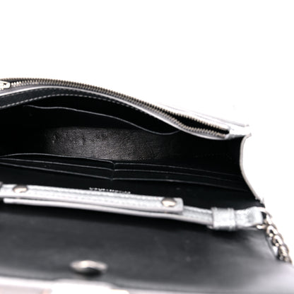 Balenciaga Metallic Grained Calfskin Hourglass Chain Bag Silver 5 of 12