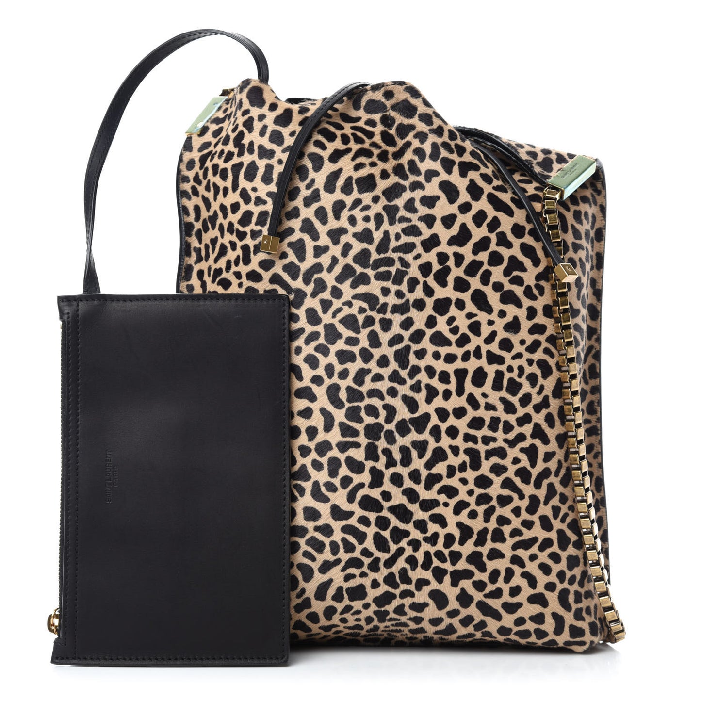 Pony Effect Calfskin Giraffe Print Small Suzanne Hobo Natural