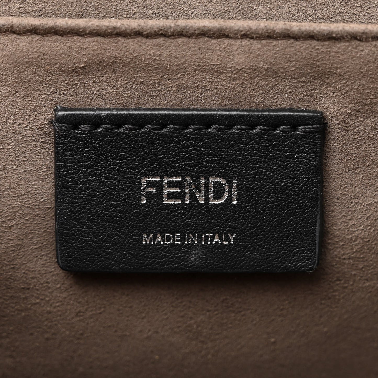 Vitello Century Velvet F is Fendi FF Kan I Shoulder Bag Tobacco Amido