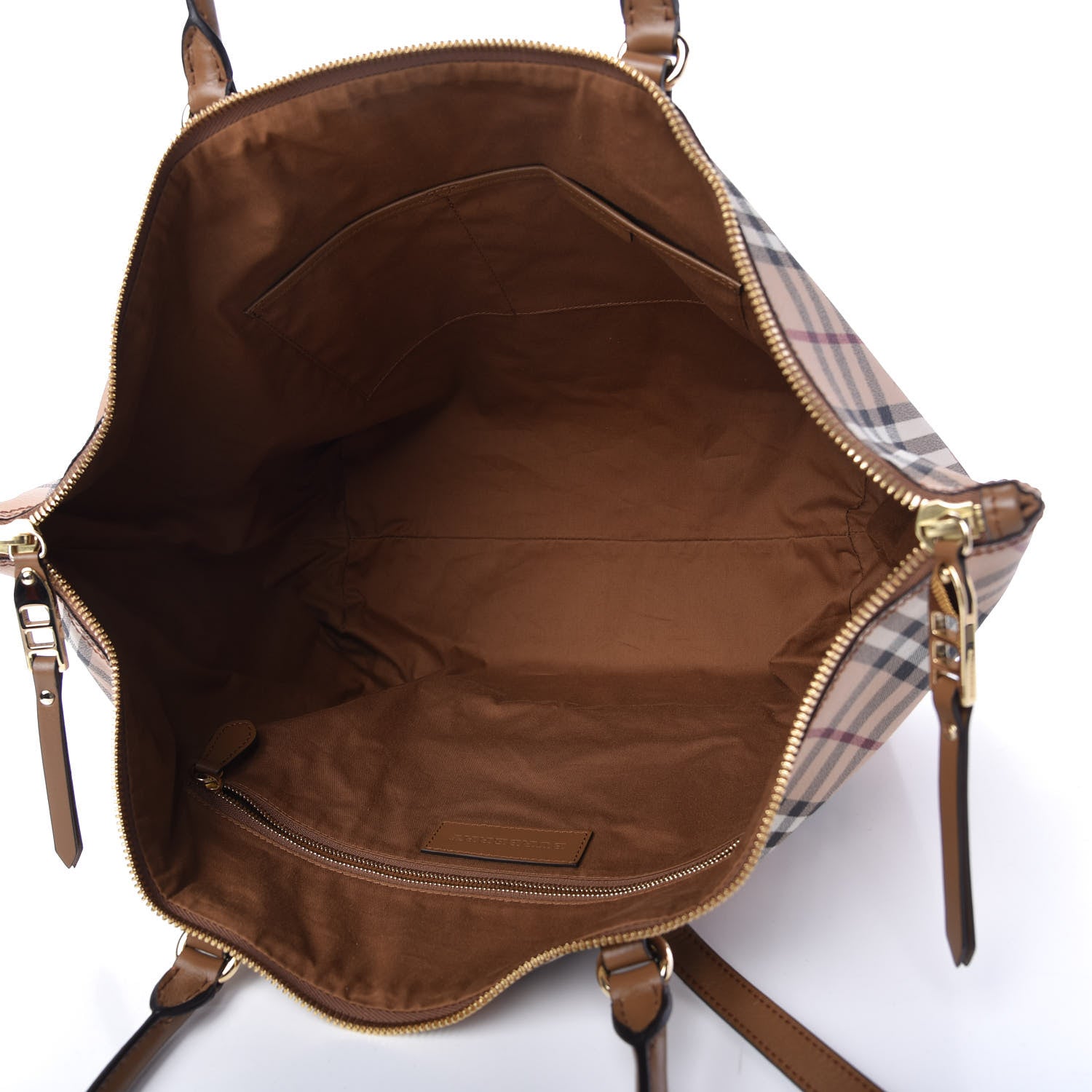 Burberry Haymarket Check Medium Salisbury Tote Camel 5 of 12
