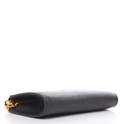 Prada Saffiano Metal Zip Around Key Holder Black 4 of 6