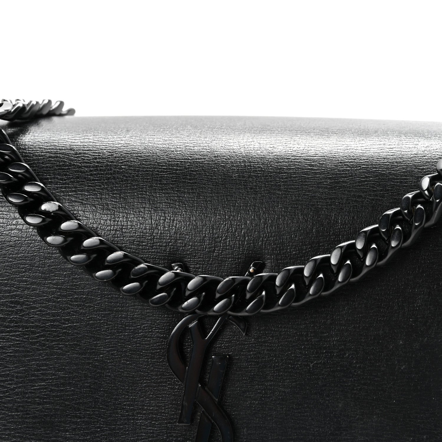 Saint Laurent Calfskin Medium Monogram Monochrome Sunset  Black 7 of 10