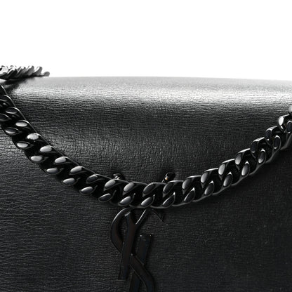 Saint Laurent Calfskin Medium Monogram Monochrome Sunset  Black 7 of 10