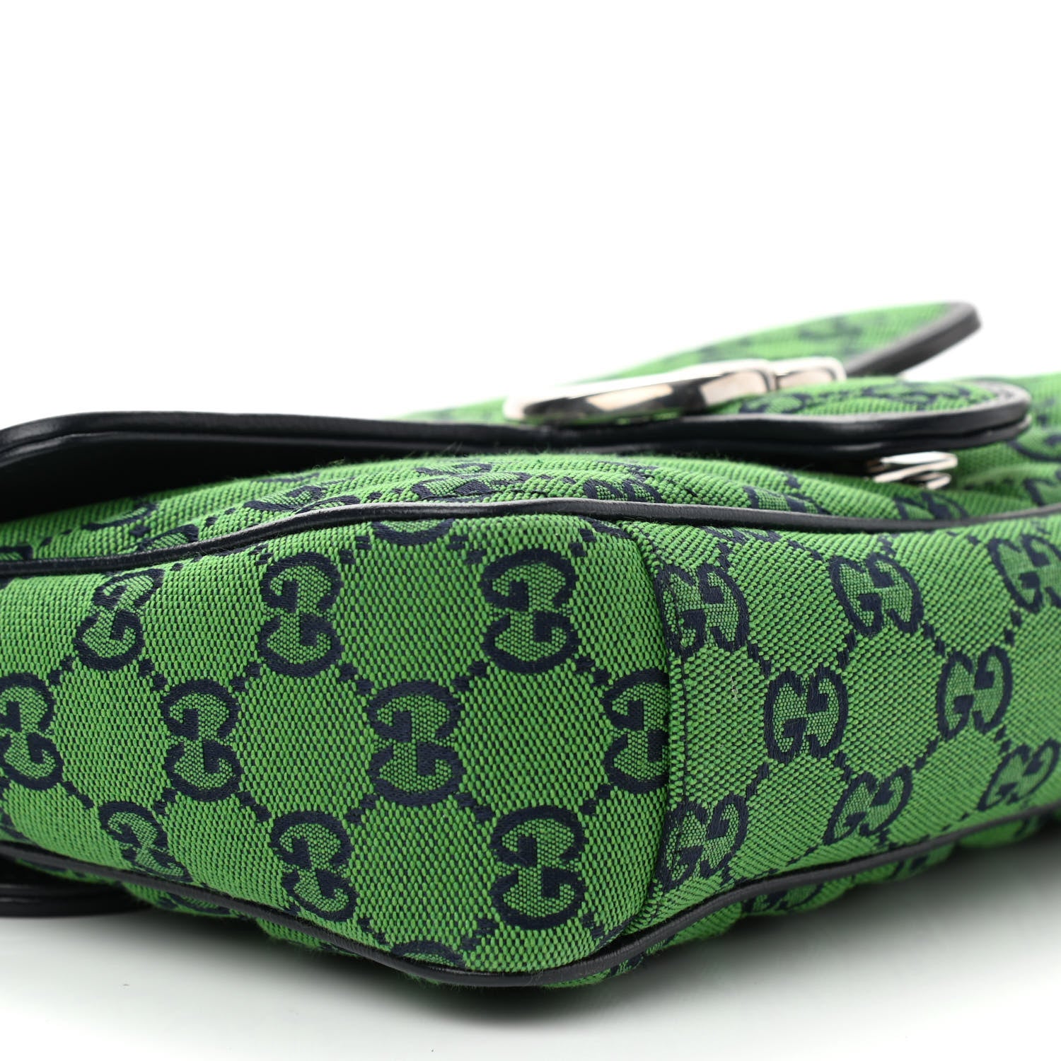 Gucci Monogram Multicolor Matelasse Diagonal Small GG Marmont Shoulder Bag Green Blue 9 of 9