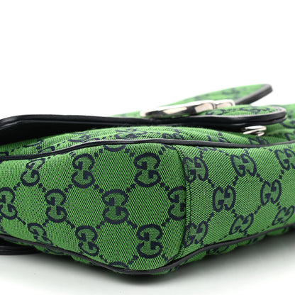 Gucci Monogram Multicolor Matelasse Diagonal Small GG Marmont Shoulder Bag Green Blue 9 of 9