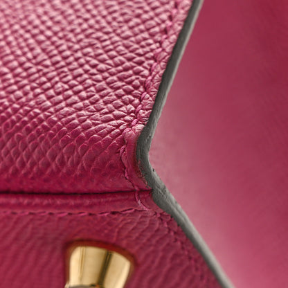 Hermes Epsom Horseshoe Kelly Sellier 25 Rose Pourpre Anemone 14 of 15