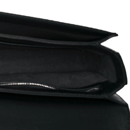 MCM Visetos Calfskin Spot Park Avenue Medium Shoulder Bag Dark Grey Black 5 of 13