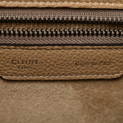 Celine Drummed Calfskin Micro Luggage Dune 6 of 12