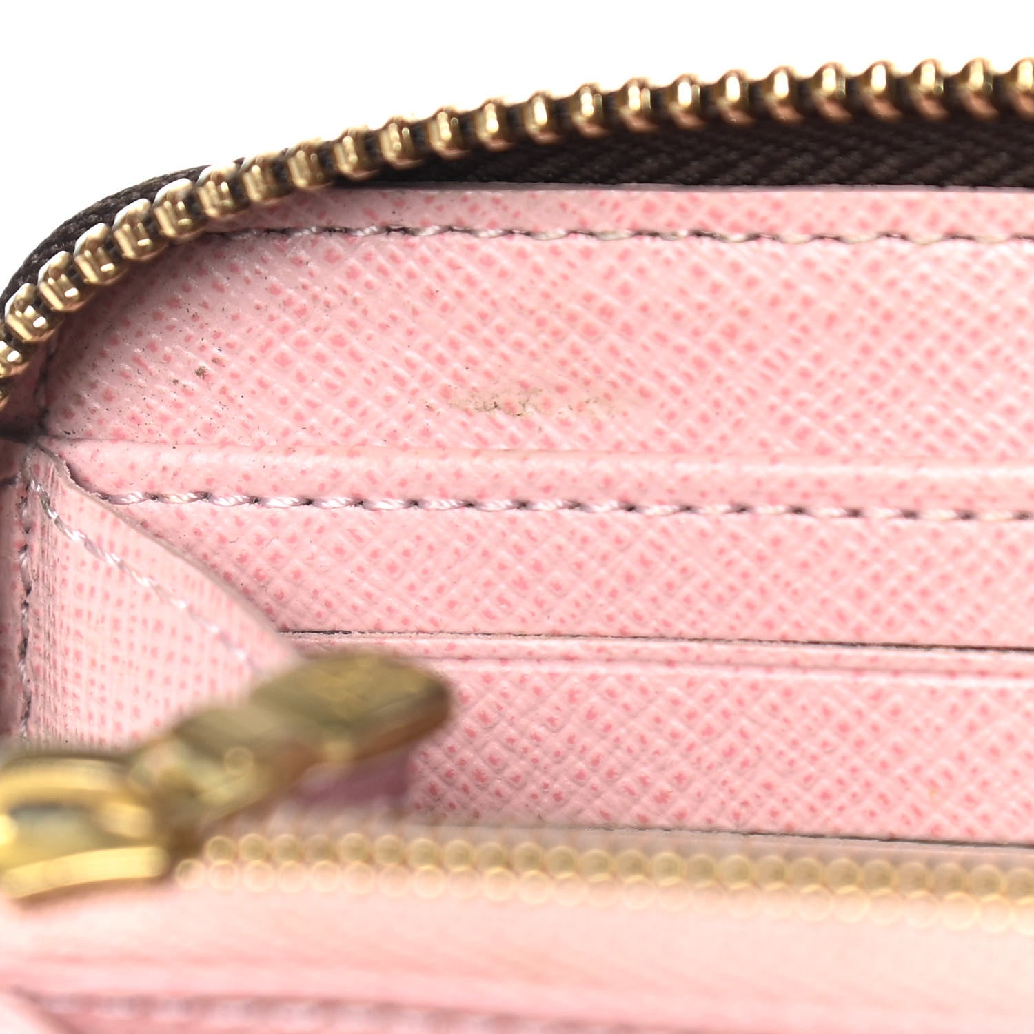 Louis Vuitton Damier Ebene Zippy Wallet Rose Ballerine 13 of 15