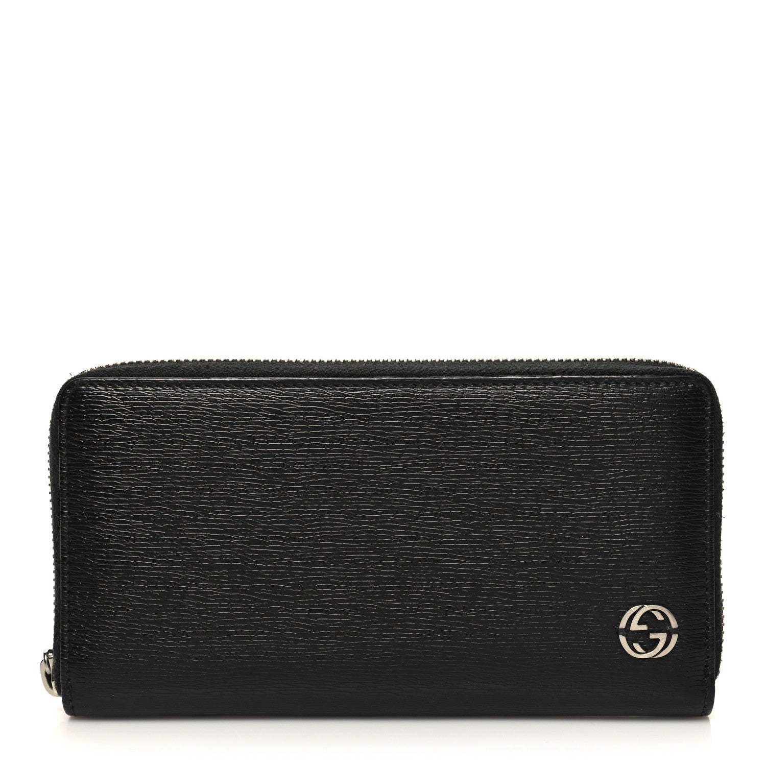 Gucci Calfskin GG Zip Around Wallet Black 1 of 13
