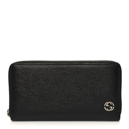 Gucci Calfskin GG Zip Around Wallet Black 1 of 13