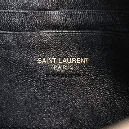 Saint Laurent Grain De Poudre Matelasse Monogram Mini Lou Camera Bag Dark Beige 6 of 11