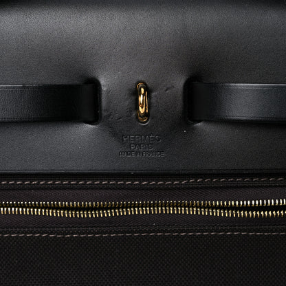 Hermes Military Toile Vache Hunter Herbag Zip PM 31 Black 5 of 17