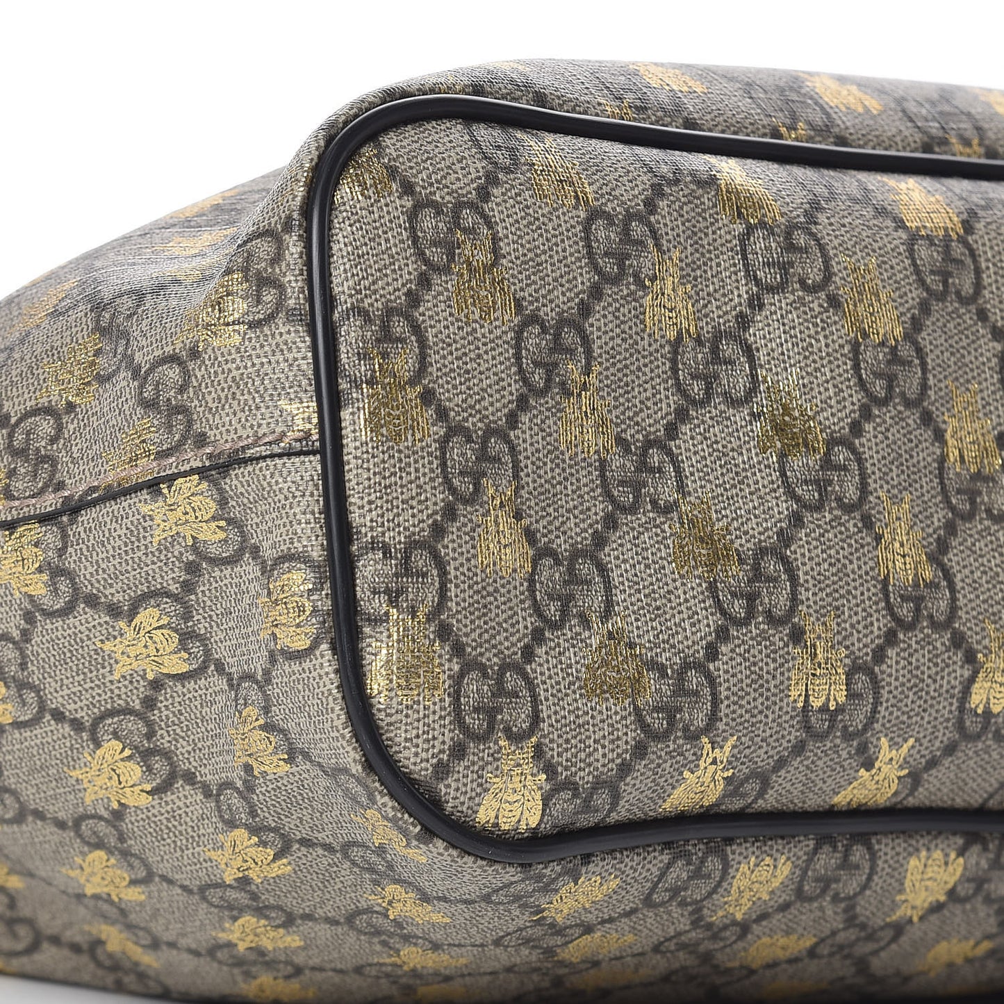 Soft GG Supreme Monogram Bees Small Crossbody Tote Beige Oro Black