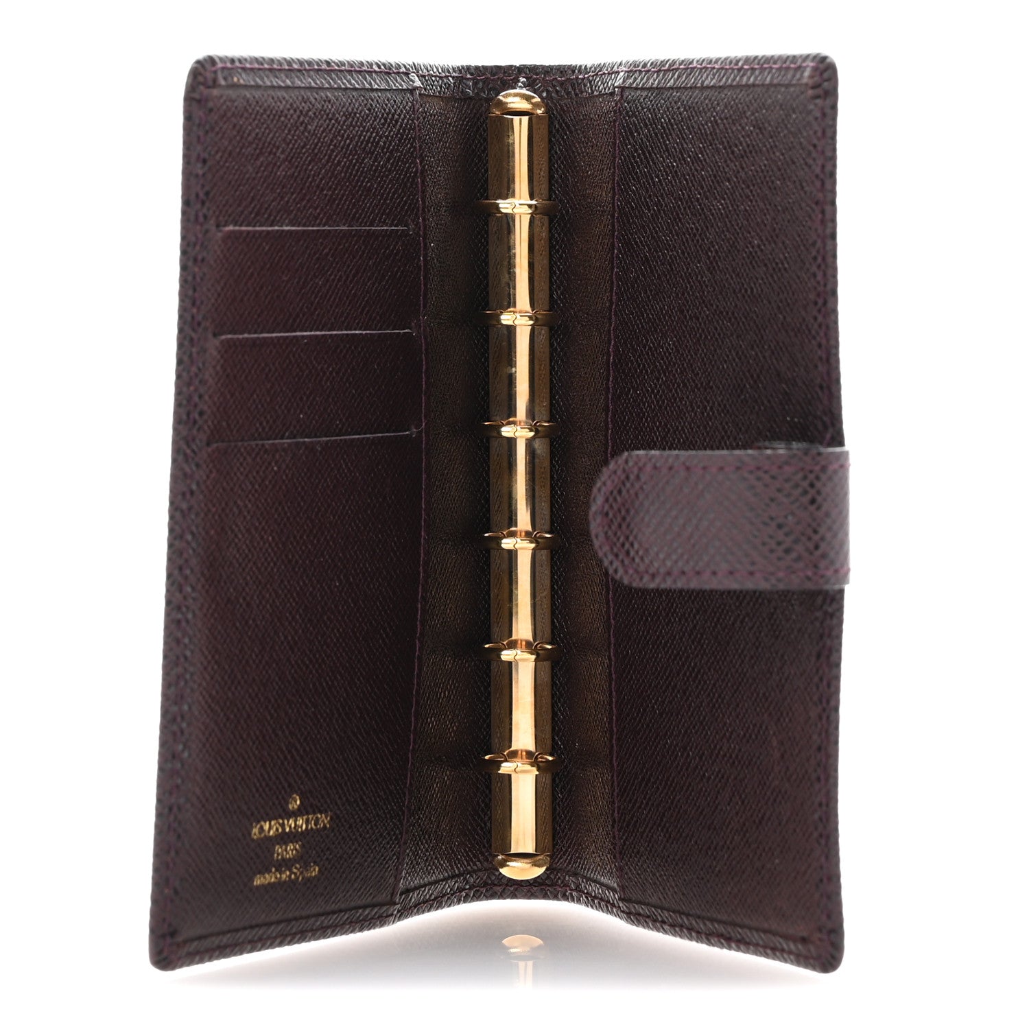 Louis Vuitton Taiga Small Ring Agenda Cover Burgundy 5 of 14