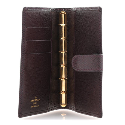 Louis Vuitton Taiga Small Ring Agenda Cover Burgundy 5 of 14