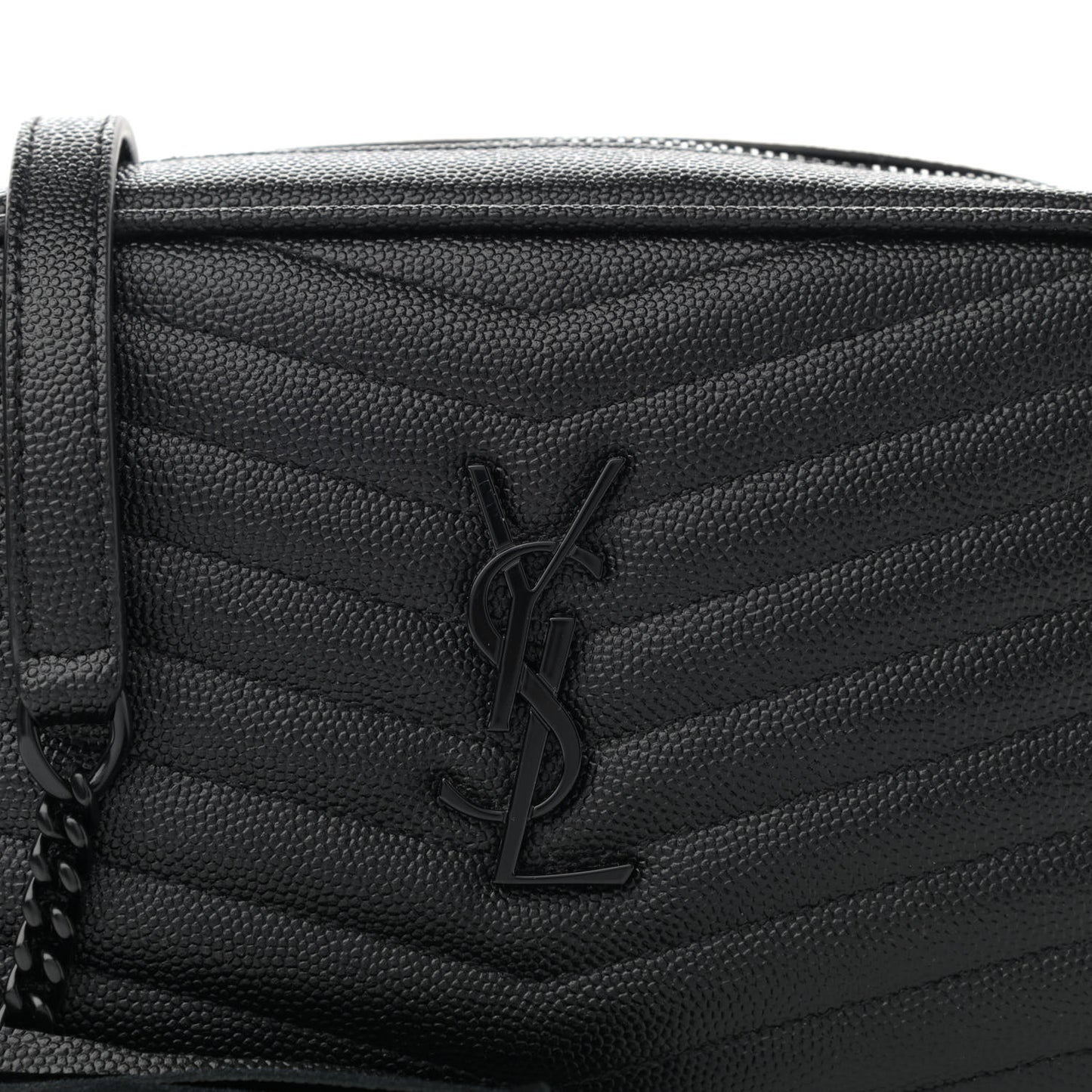 Grain De Poudre Matelasse Monogram Mini Lou Camera Bag Black