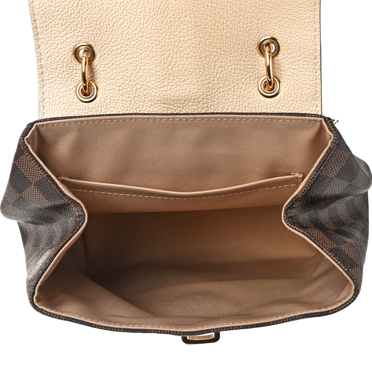 Damier Ebene Clapton Backpack Creme