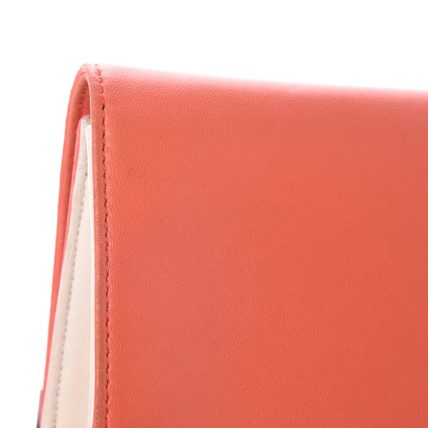 Fendi Nappa Enamel Mini Rush Clutch Orange 9 of 11