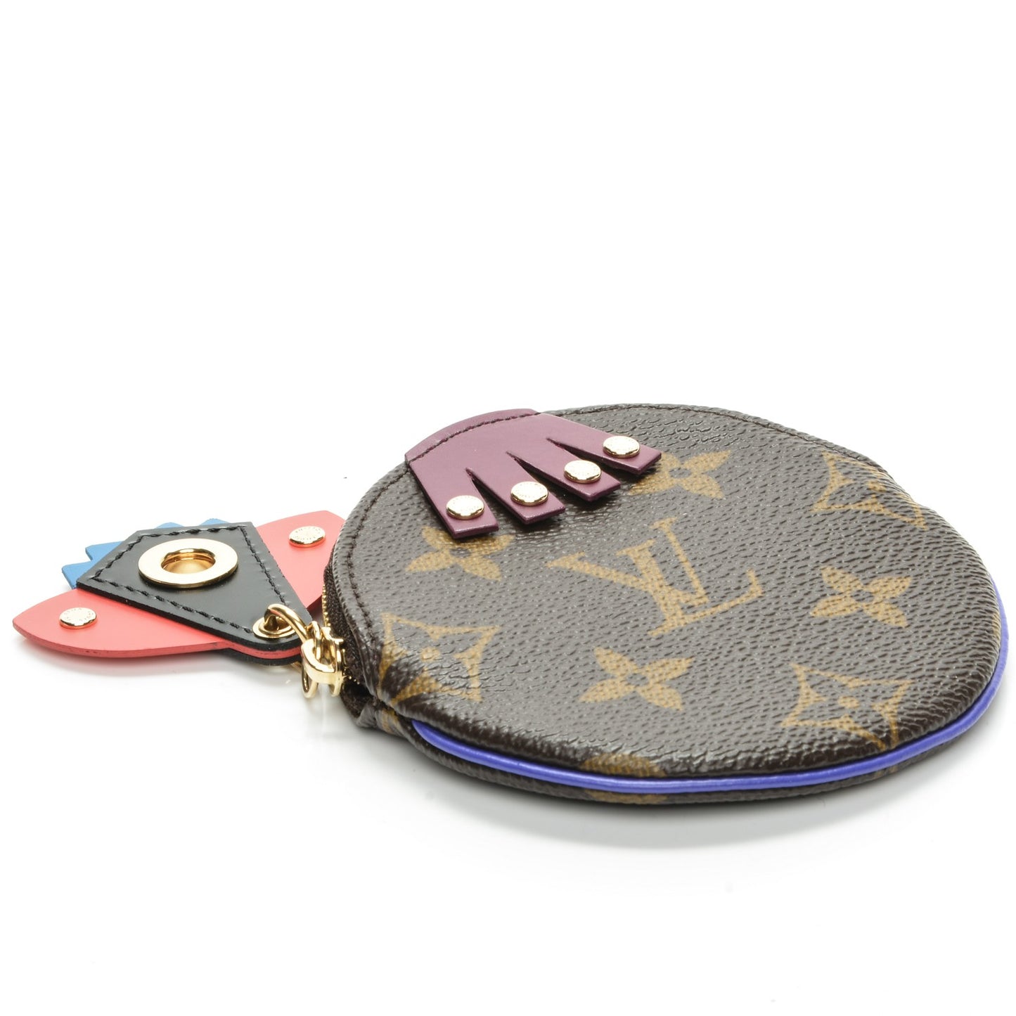 Monogram Totem Round Coin Purse Magenta