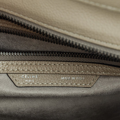 Celine Drummed Calfskin Mini Luggage Dune 6 of 7