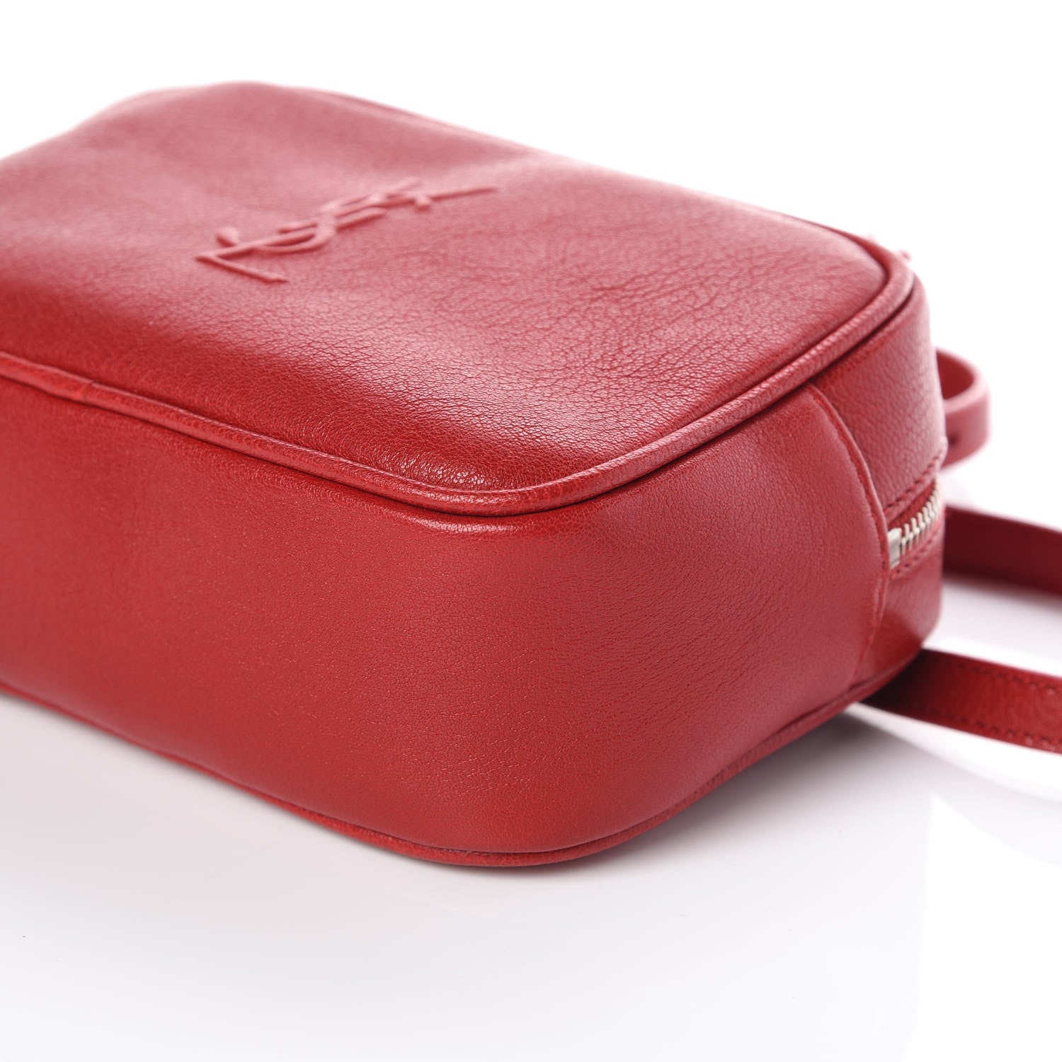 Saint Laurent Lambskin Monogram Lou Belt Bag Red 6 of 8