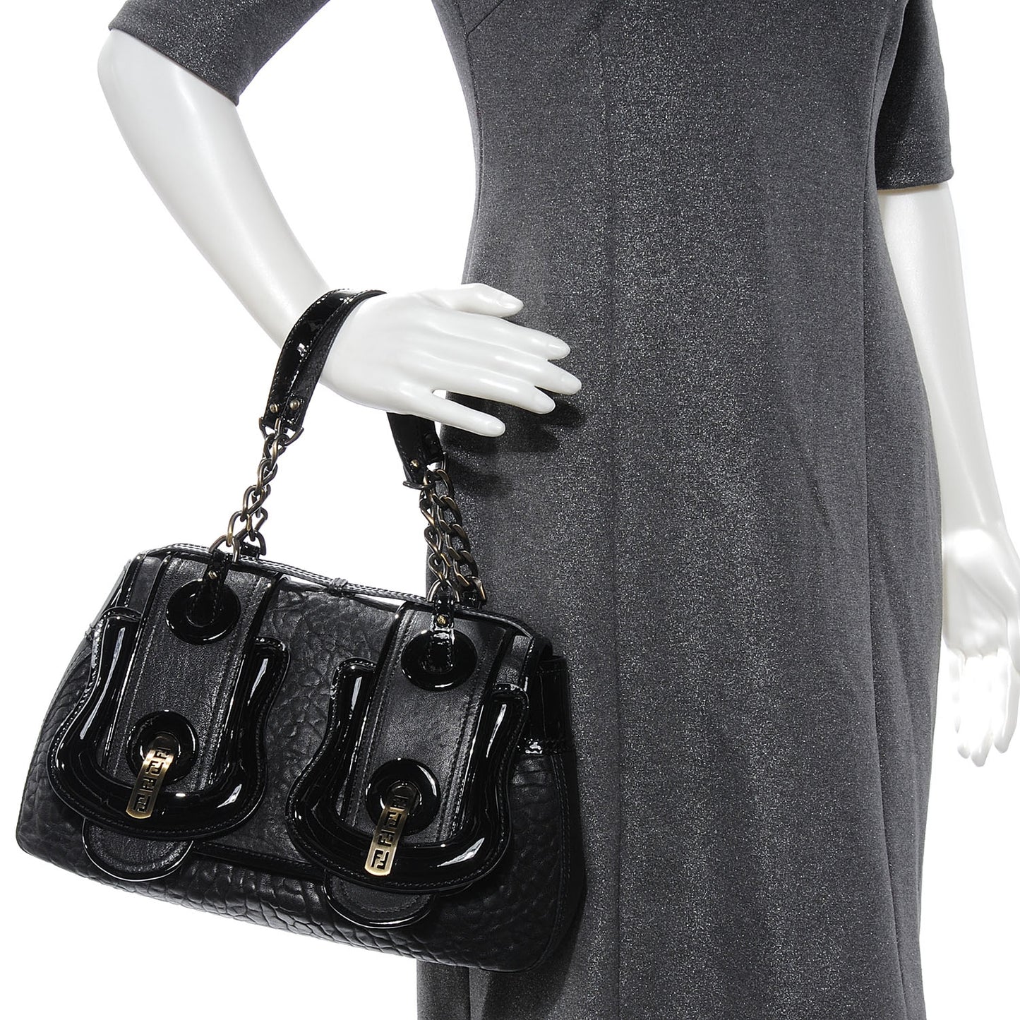 Nappa Patent B Bag Black