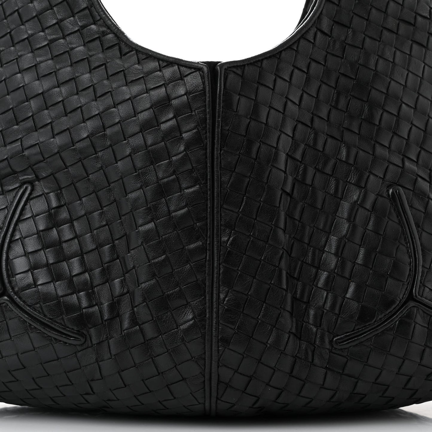 Nappa Intrecciato Ball Hobo Ebano Black