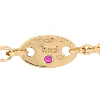 Roberto Coin 18K Yellow Gold Diamond Mother of Pearl Daisy Double Chain Bracelet 5 of 5
