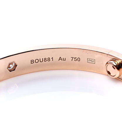 Cartier 18K Pink Gold 4 Diamond LOVE Bracelet 16 5 of 8