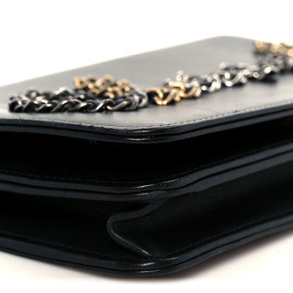Chanel Calfskin Chain 20s Signe Wallet on Chain WOC Black 10 of 11