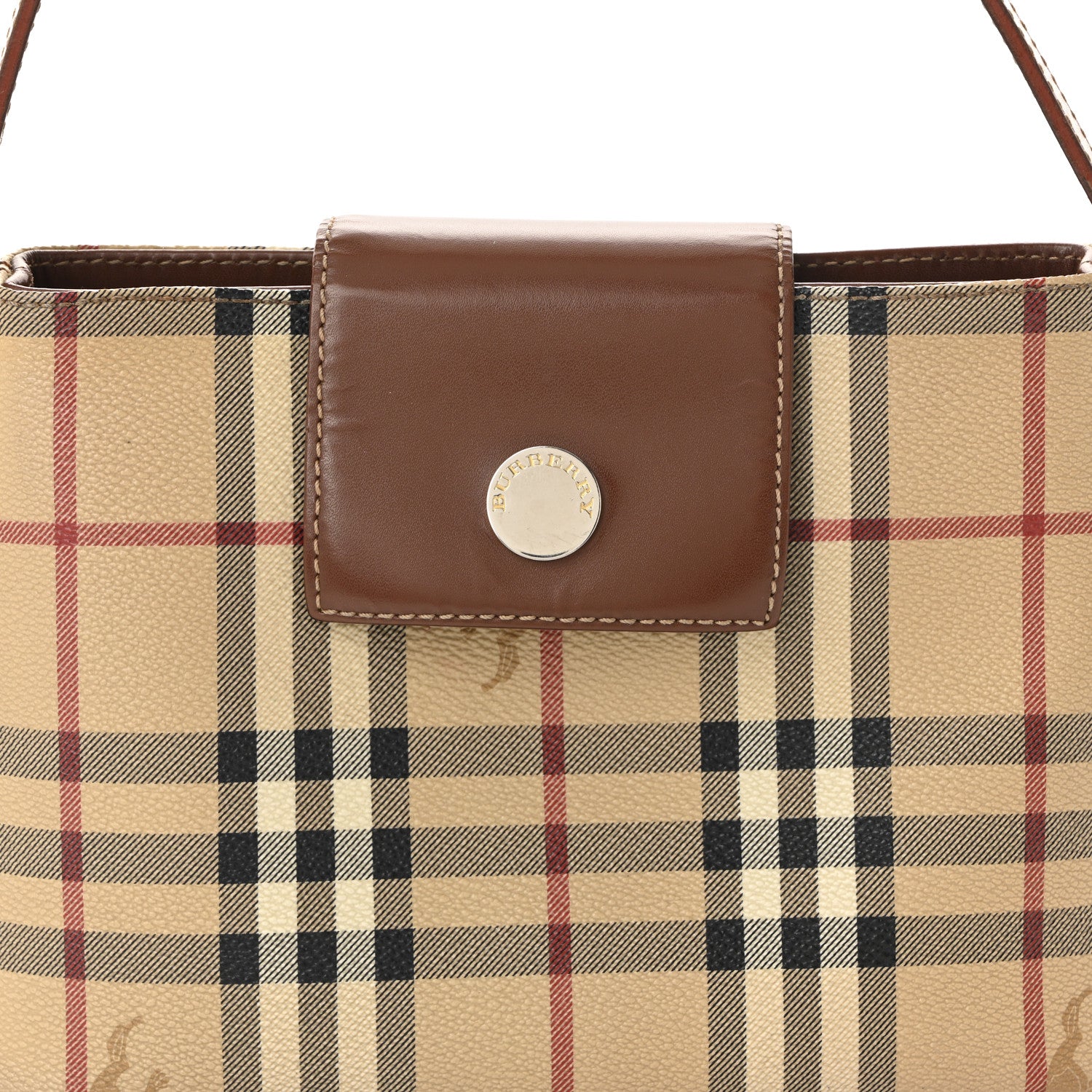Burberry House Check Small Tote Dark Brown 8 of 11