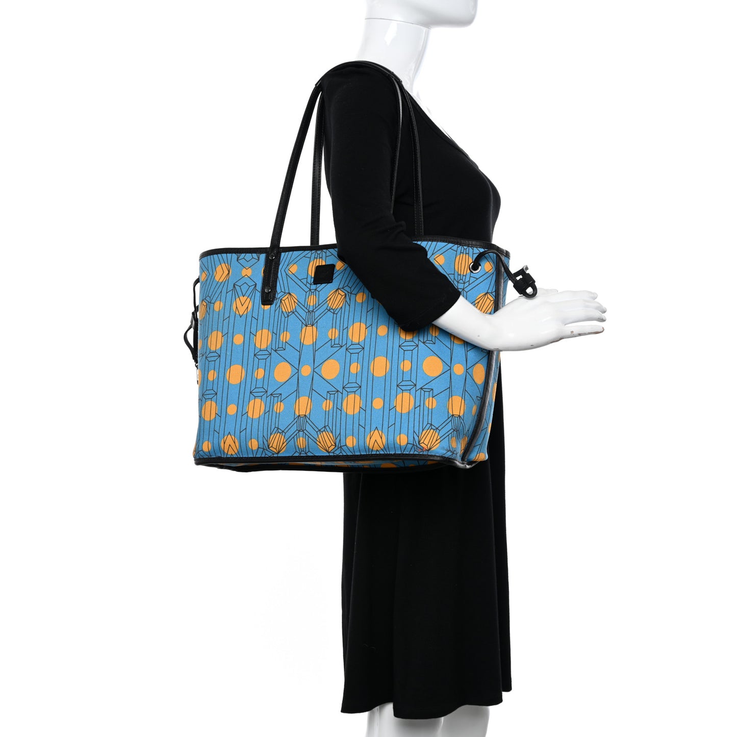 Visetos Medium Liz Reversible Shopper Tote Black