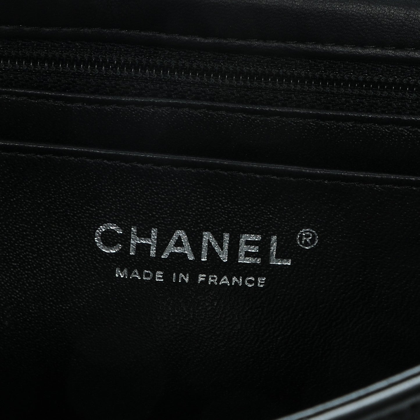 Lambskin Quilted Mini Rectangular Flap Black