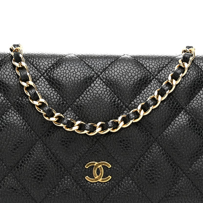 Chanel Caviar Quilted Wallet on Chain WOC Black 9 of 11