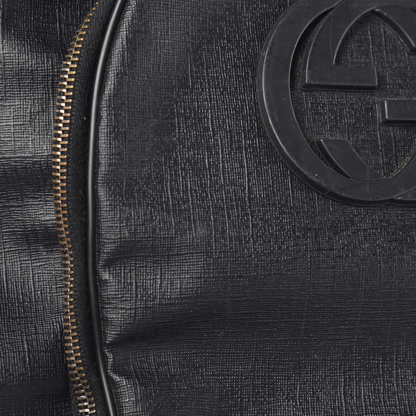 Coated Canvas Interlocking G Travel Backpack Black