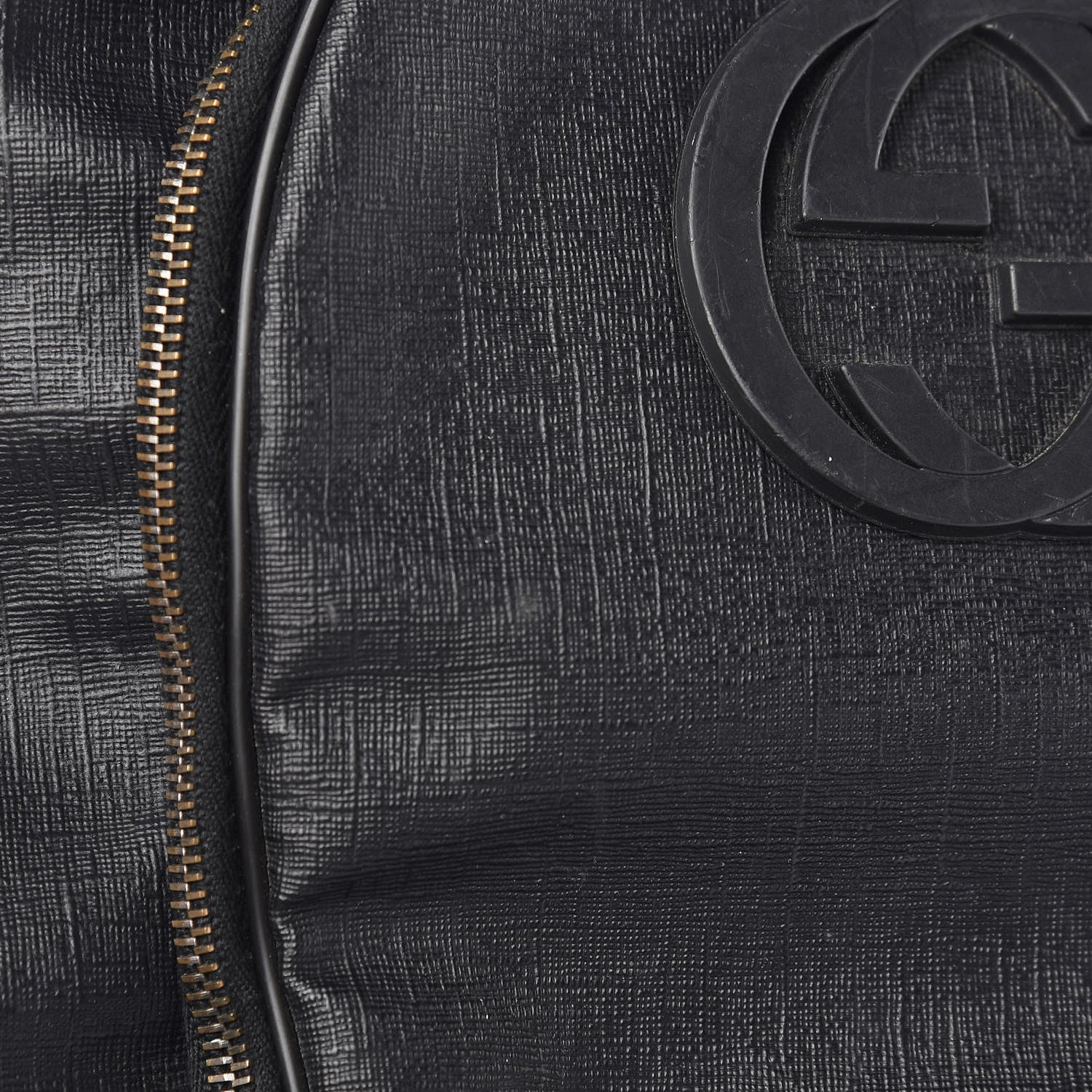 Gucci Coated Canvas Interlocking G Travel Backpack Black 11 of 19