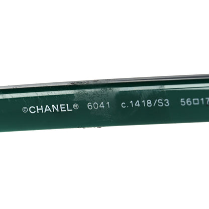 Chanel Cat Eye Chain Sunglasses 6041 Green 9 of 10