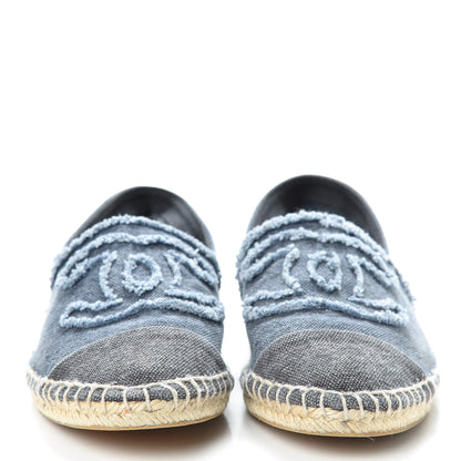 Chanel Denim Toile CC Espadrilles 36 Navy 2 of 11